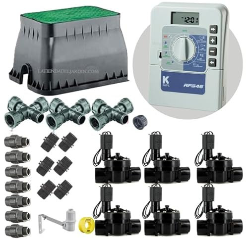 Suinga - Kit professionale irrigazione automatica KRain a 6 zone 24 V per tubo 32 mm
