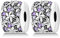 CYCUFF Clip Spacer Charm für Armband 925 Sterling Silber Pave Cubic Zirkonia Clip Verschluss Stopper Bead Charm Geschenk für Frauen Mädchen (Eleganter Blumenclip-2)