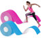 ZITUZY 2 Rollen Kinesiologie Tape, 5m x 5cm kinesiotapes，Hautfreundliche Tapes, Waterproof and Elastic Kinesiology Tape, für Knie, Schulter und Ellenbogen, Muskelstraffende Bänder (Blau/Rosa)