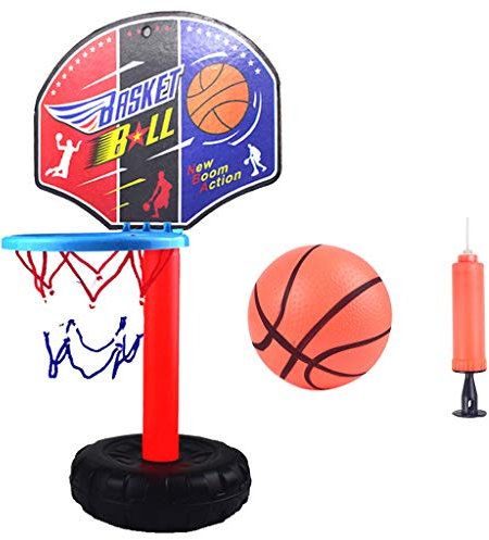 Basketballkorb Indoor Outdoor Basketball Korb Kinder, Basketballständer Höhenverstellbar 43-106cm Basketball Backboard Hoop Set (A)
