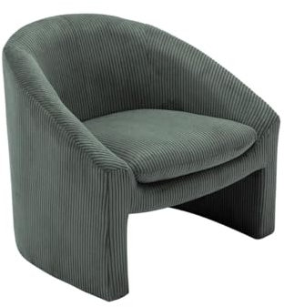 Vente-unique - Sessel - Cord - Grün - OSSANA