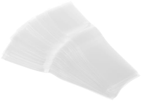 PATIKIL 190x28mm PVC Perforierte Schrumpfbänder, 250 Stück Schrumpffolie für Flaschen, Gläser, Dosen und Konserven, passend für Kappe mit Durchmesser 4,21 bis 4,69, Transparent