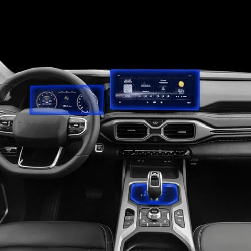 Gerrit Pellicola in TPU trasparente per interni auto Pannello ingranaggi Console centrale Adesivo antigraffio, per Geely Okavango Urban Plus HAOYUE 2020-2023