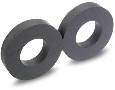 Ferrit Magnete Ringmagnete 40 x 20 x 10 mm 5 Stück Keramik Magnet mit Loch unbeschichtet Schwarz Starke Magnetring Große Industriemagnete Hartferrit Lochmagnete für Handwerk DIY