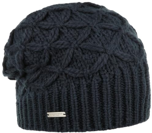 Seeberger Annelie Knit Headsock Damen/Herren, Marineblau, 6 3/4/7 3/8