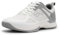 FitVille Herren Tennisschuhe Extra Weit Sportschuhe rutschfeste Hallenschuhe Atmungsaktive Badminton Schuhe Bequeme Fitnessschuhe Sneaker für Breite Füße,Weiß mit Grau,45 EU,Weit