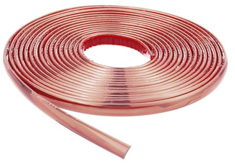 QUARKZMAN Fascia Adesiva Flessibile Pareti, 0,4 x 26 Piedi Rivestimento Flessibile Modanatura Parete Rivestimento Murale Autoadesivo Impermeabile per Cornici Specchio Decorazione, Oro Rosa