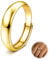 Diamday 14K Gold Filled Damen Ringe - Hochzeit Stacking Band für Frauen, Einfach Plain Dome Stapelbar Statement Dünner Daumen Ring Pinky Ring 3/4/5/6MM