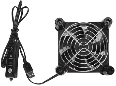 PC Case Fan, 3 Speed 2800RPM 90mm Computer Case Cooling Fan, 5V USB Powered Portable Gaming PC Fan, Low Noise CPU Cooler Fans for Computer Game Console