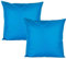 JACK 2er Set Outdoor Kissenhülle Kissenbezug 50x50cm Wasserfest Sitzkissen Lounge Kissen Garten Stuhl Lotus Effekt, Farbe:Meerblau