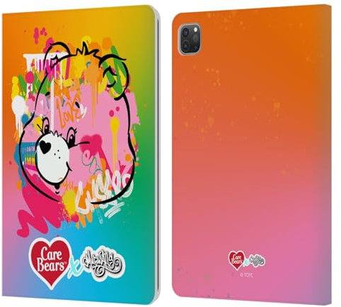 Head Case Designs Offiziell Zugelassen Care Bears Schlafenszeit Graffiti-Sammlung von Murwalls Leder Brieftaschen Handyhülle Hülle Huelle kompatibel mit Apple iPad Pro 11 2020/2021 / 2022