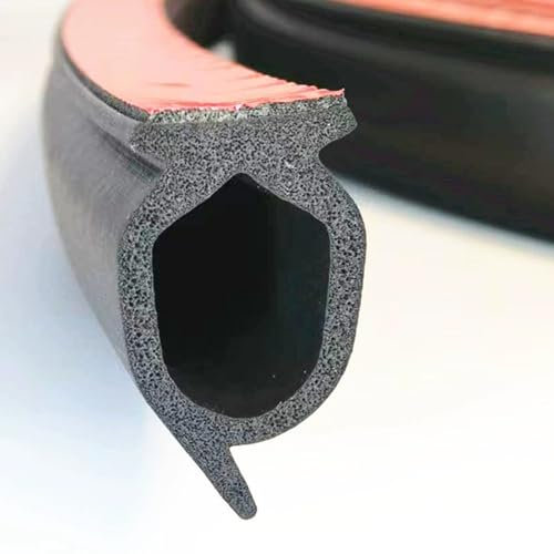 3 cm Dichtungsband, Gummidichtung Selbstklebend, Tür Zugluftstopper, D-Form, Selbstklebend, Universeller Typ for Rolltore, Schalldichte Geräuschisolierungsdichtung, Frei Geschnitten