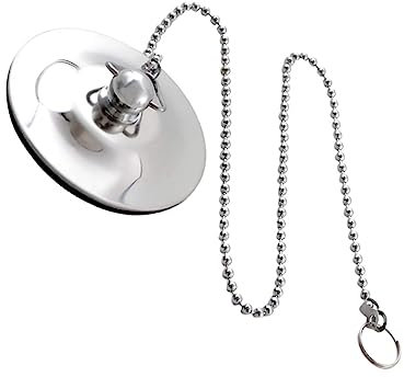 PAMINGONO Waschbeckenstöpsel - Badewannenkette Mit Flacher Dichtungsabdeckung Rost - Für Zuhause