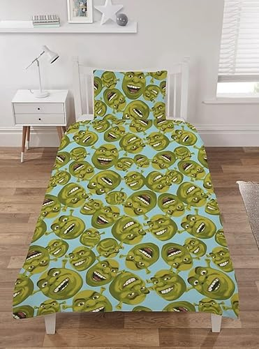 Green Ogre Single Duvet Cover Green Dude Reversible Set