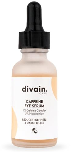 Siero Contorno Occhi alla Caffeina 30ml - Riduce Occhiaie e Borse, Effetto Lifting, con Peptidi e Acido Ialuronico, Vegano | divain. Care