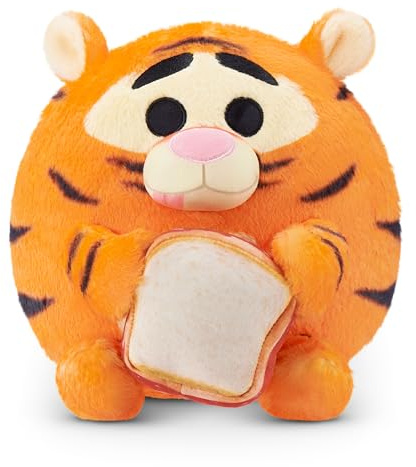 Disney Series 2 – Snackle (Disney Tigger and Sandwich) von ZURU, ca. 20 cm | Lizensierte Plueschfigur, ultra-weich & kuschelig, mit Snack-Zubehoer, Sammlerstueck, Geburts- und Feiertagsgeschenk