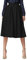 Damen Flared A line Gefaltetes Ausgestelltes Midi Rock (XL, Schwarz)