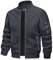 TACVASEN Herren Sommer Jacket College Jacke Bomberjacke Leichte Fliegerjacke Pilotenjacke Bomber Freizeitjacke mit Taschen (XL, Dunkelgrau)