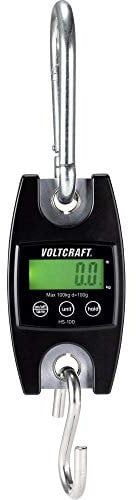 VOLTCRAFT HS-100 Hängewaage Wägebereich (max.) 100 kg Ablesbarkeit 100 g batteriebetrieben Schwarz