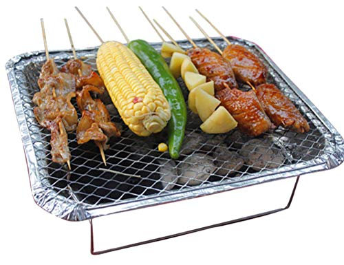Rapoyo Griller: comode Griglie USA e Getta, griglia a Carbone istantanea, Barbecue istantaneo, Tempo di combustione Lungo, griglia Tascabile per Campeggio, Picnic o Semplicemente per Il Tuo Giardino