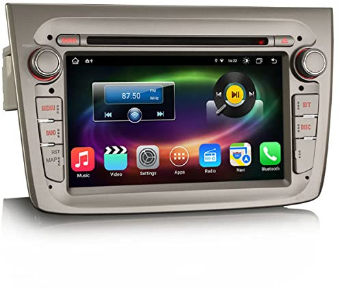 8 Kern Android 14 Autoradio mit Bildschirm für Alfa Romeo Mito Wireless Carplay Android Auto Bluetooth GPS Navigation WiFi 4G DAB+Canbus DSP DVD Radio 4+64GB
