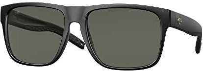 Costa Del Mar Herren Spearo XL Fishing and Watersports Sonnenbrille, Mattschwarz/Grau, polarisiert, 580 g
