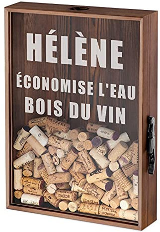 Maverton Boîte Personnalisée aux Bouchons - Boite bouchon vin pour les Collectionneurs de Capsules - Cadeau Femme - Ouvre-bière dans le Paquet - Cadeau Anniversaire pour Femmes - Économiser
