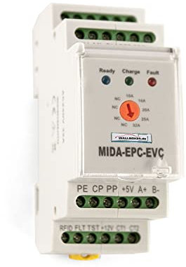 Wallbox24 Ladesteuerung Lade Controller Laderegler EPC EVC Einstellbarer Ladestrom für Festanschlusskabel Wallbox