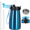 OLDLEY 350ml/12oz Botella Agua Acero Inoxidable para Niños con Pajita para Escuela con 2 Tapas Diferentes Botellas Agua Aisladas Vacío Metal Frasco Pequeño Pequeños Bebidas Frías y Calientes Sin BPA
