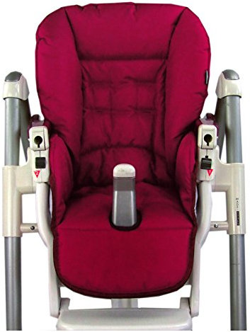 BAMBINIWELT Ersatzbezug Sitzkissen Bezug kompatibel mit Peg Perego Prima Pappa-Diner (kirsch)