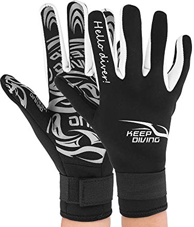 Guantes de Buceo de Neopreno de 2MM para Mantener el Calor, Guantes de Buceo Antideslizantes, Guantes de Neopreno para Adultos, Natación, Buceo Y Esnórquel(XL-Negro)