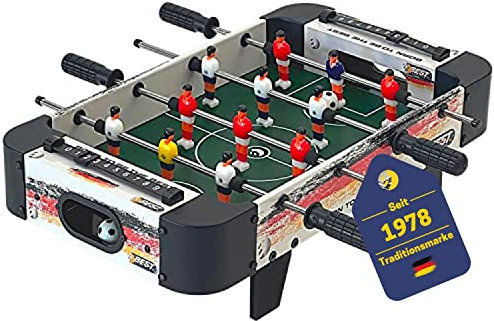 BEST SPORTING Mini Tischkicker Kinder Nation in 53 x 31 cm I Kickertisch klein für das Tischfussball Kinder Match I Mini Kicker Tischfussball mit 12 Spielern & 2 Bällen I Mini Football Game
