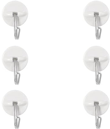 Gancho Adhesivo, 6 Piezas Ganchos Adhesivos Para Pared, Gancho de Toalla, Gancho Multiusos, para Baño, Cocina, Pared, Puerta