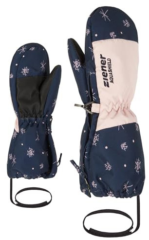Ziener Kinder LEVI Ski-Handschuhe/Wintersport | wasserdicht atmungsaktiv, snowcrystal print, 80cm