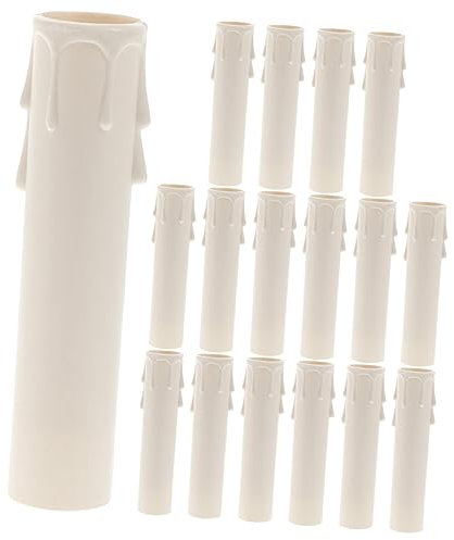 Garneck Pièces De Lustre Manchons En Plastique Pour Bougies Blancs Lot De 20 Pièces