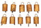 10 Stück Vintage Hängende Glocken - Kleine Glöckchen für Weihnachtsdekorationen, rustikale Bauernhaus-Dekoration, Bastelglocken, Boho-Ornament, Hexenglocken, Zinnkuhglocken, Windspiel, Metallglocken