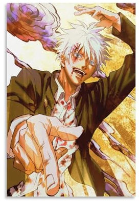 Anime Jujutsu Kaisen Poster Gojo Satoru (10) Leinwand-Kunstposter und Wandkunstdruck, moderne Familiendekor-Poster, 30 x 45 cm