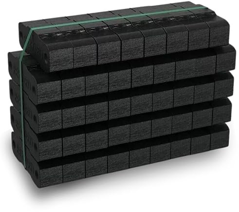 LERAVA® Encendedor de fuego briquetas de carbón – 10 kg por 18 piezas – Carbón para estufa de leña, chimenea y barbacoa – Azulejos de carbón de alta calidad, ideales para estufas y barbacoas