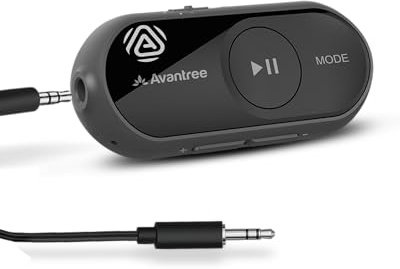 Avantree AS70P - LE Audio and Auracast Receiver for Wired Headphones | Pcs and Auracast Broadcasts, Bluetooth 5.4 Qualcomm Chip, LC3 and aptX Adaptive, Connect to LE Audio Phones