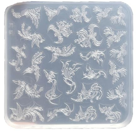 Nail Art Mold for DIY Nail Decorations Nail Art Silicone Mold DIY Silicone Templates Nails Carving Moulds Accessory