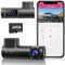 Sarmert Front Dash Cam 2K 64G SD Card Built-in WiFi,Dash Camera for Cars with 0.96 LCD Display,Car Camera with Night Vision Loop Recording G-Sensor 24 Hours Parking Monitor APP 150°Wide Angle