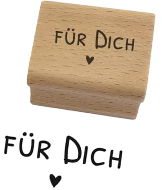 Stempel für Dich mit Herz Holzstempel für Geschenkverpackung Karten Anhänger