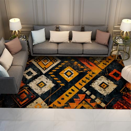 CIHCOHOME Boho Area Teppich Maschinenwaschbare Haustürmatte Abstrakte Geometrie Eingangsbereich Teppich Mehrfarbige Küchenteppiche Teppich für Wohnzimmer Büro 180x270cm