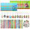 VIDSTW 98 Pezzi Kit Compleanno Tema dei Cartoni Animati, Includere 12 Portachiavi Bambini 50 Stickers Bambini 16 Braccialetto dei Cartoni Animati 20 Sacchetti Regalo, Pieno di Infantilismo