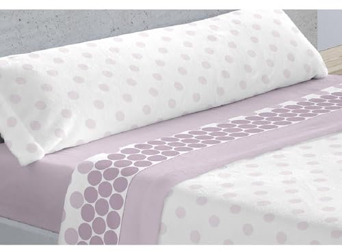 Donegal Collections - Juego de Sábanas Estampadas 3 Piezas Cama 135 cm - Juego de Sabanas 135x190 - Sabanas 135x190 - Incluye Sabana Bajera, Sabana Encimera y Funda de Almohada - Circulo Rosa