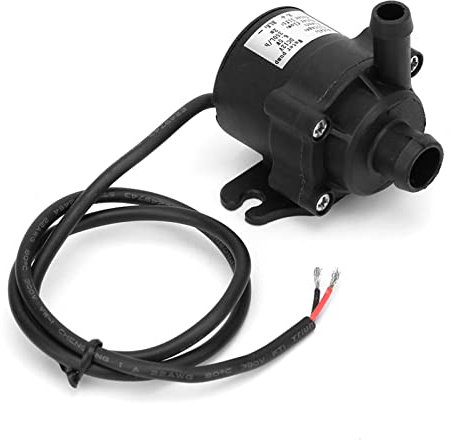 DC 12 V, 350 L/h, Bürstenlose Tauchpumpe, Kunststoff-Wasserpumpe mit 2 M Förderhöhe für Teich, Aquarium, Hydrokultur, Brunnen