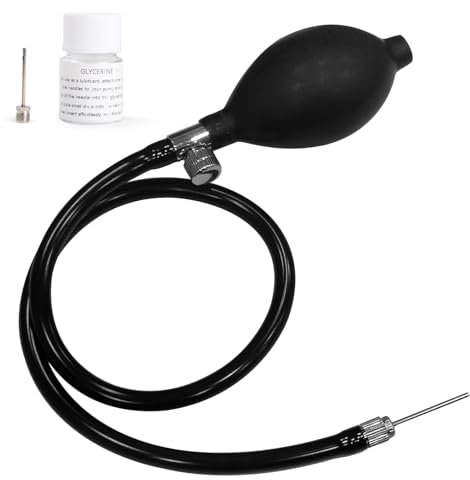 diytoolsman Fußballhelmpumpen-Set, Universal-Helm-Handpumpe mit Ablassventil und Schmiermittel, DREI Aufblasnadeln