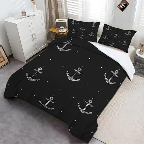 Bettwäsche 135 x 200 cm 3D Bettbezug Set Weich Flauschig Minimalismus White Hook =Kind Kuschel Bettwäsche Set Weich Microfaser Bettbezug und Kissenbezug 80x80cm Schwarz und Weiß