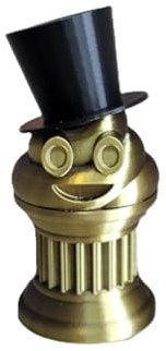 Znet3D Mini Gentlemen Poop-Emoji-Trophäe, eleganter schwarzer Zylinder auf Kot-Emoji-Trophäe, fügen Sie Raffinesse und Humor zu Ihrer Veranstaltung hinzu, perfekt für Gewinner oder Verlierer