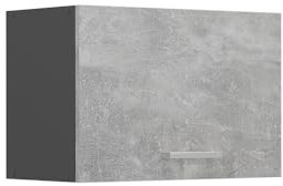 Vicco Hängeschrank R-Line, hängender Küchenschrank, Beton, 60 cm Flach